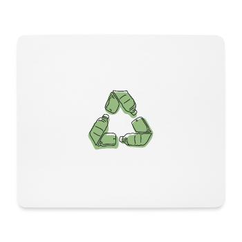 Recycling Flaschen - Mousepad (Querformat) - Weiß - Vorne
