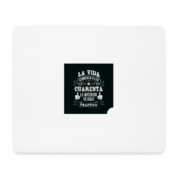 La vida - Mousepad (Querformat) - Weiß - Vorne