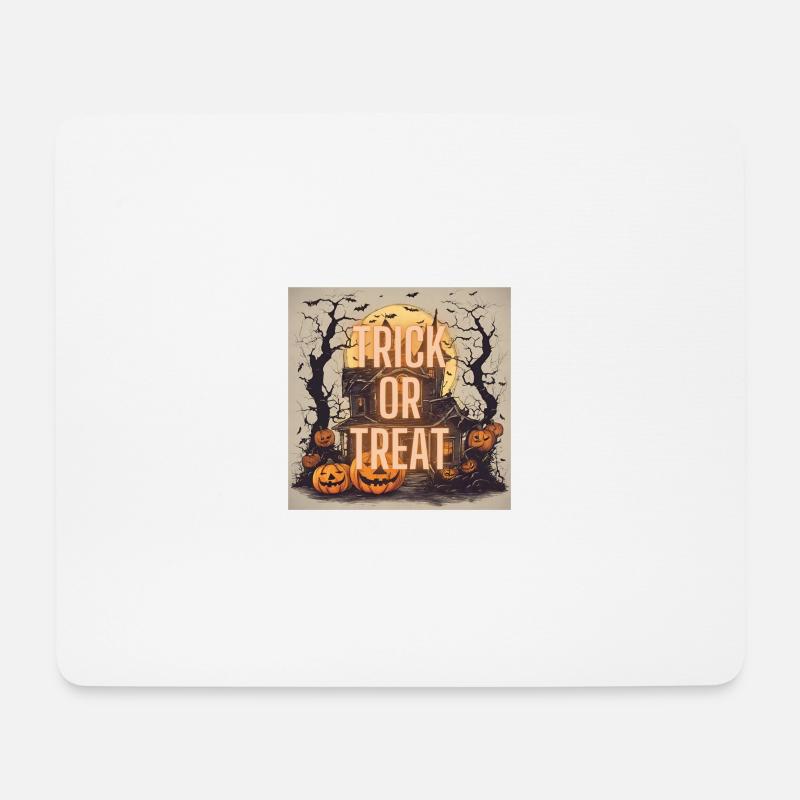 🎃 "Trick or Treat" Halloween Design 🍬 - Mousepad (Querformat) - Weiß