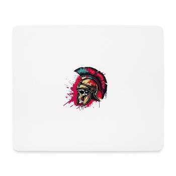 Spartan Skull Gladiator - Mouse Pad (horizontal) - white - Front