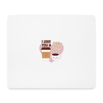 Valentine I Love You A Latte - Mousepad (Querformat) - Weiß - Vorne