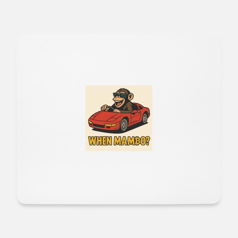 Bitcoin meets Monkey Joe - Mousepad (Querformat) - Weiß