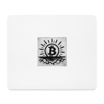 Le soleil se lève avec le Bitcoin - Tapis de souris (format paysage) - blanc - Devant
