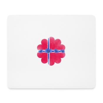 Norway Flowers Norway Flag Chicory - Mouse Pad (horizontal) - white - Front