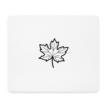 Feuille caduque - automne - Tapis de souris (format paysage) - blanc - Devant