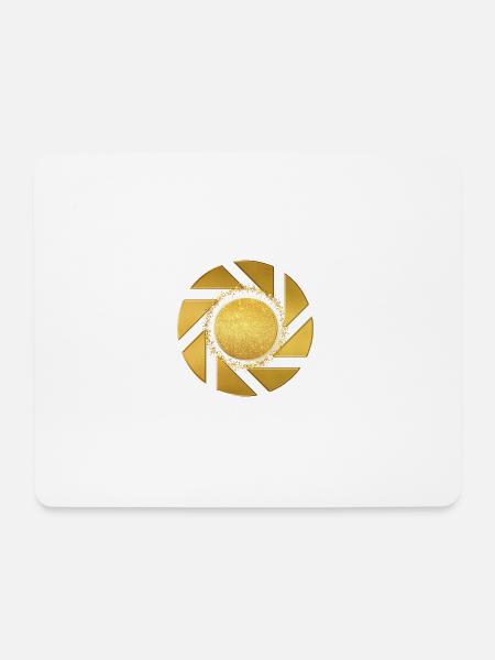 Golden Glitter Lens - Mouse Pad (horizontal) - white