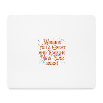 Grande et rock Nouvel An 2022 Motivation Zit - Tapis de souris (format paysage) - blanc - Devant