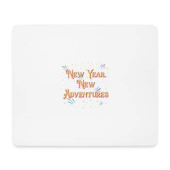 Nouvelle Année Nouvelle Aventure Dictons Bonne Année Z - Tapis de souris (format paysage) - blanc - Devant