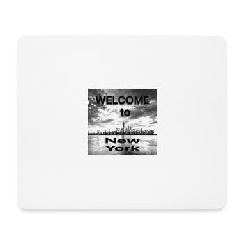 Bienvenue chez New York Design - Tapis de souris (format paysage) - blanc - Devant