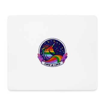 Love is love Unicorn - Mouse Pad (horizontal) - white - Front