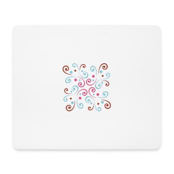 Abstraktes wellenförmiges Design von Cean - Mousepad (Querformat) - Weiß - Vorne