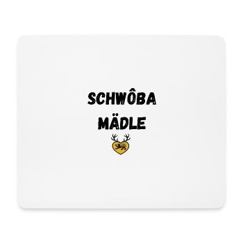 Schwoba Mädle Schwäbisch - Mousepad (Querformat) - Weiß - Vorne