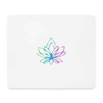 Yoga Lotus Blume - Mousepad (Querformat) - Weiß - Vorne