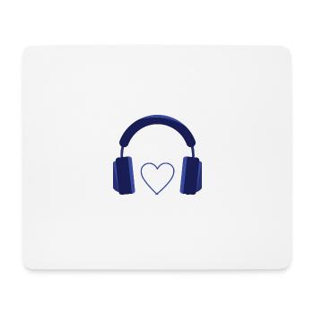 Kopfhörer - Mousepad (Querformat) - Weiß - Vorne