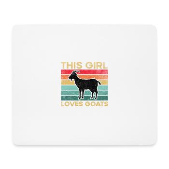 Vintage Goat für Mädchen Kinder - Mousepad (Querformat) - Weiß - Vorne