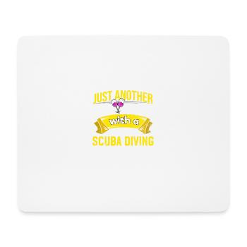 Wine drinker with diving problem Wine lover funny - Mouse Pad (horizontal) - white - Front