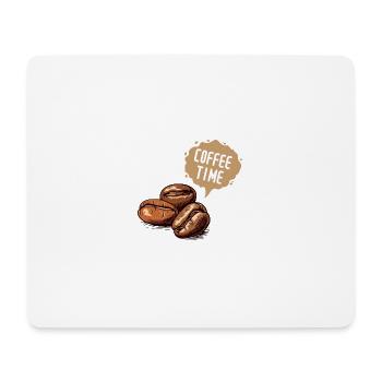 Coffee Time, Kaffee, Time for a Coffee - Mousepad (Querformat) - Weiß - Vorne