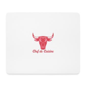 Illustration de taureau de cuisine - Tapis de souris (format paysage) - blanc - Devant