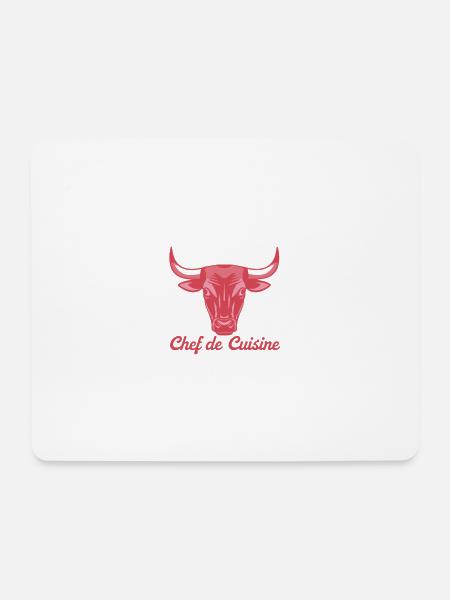 Kitchen bull illustration - Mouse Pad (horizontal) - white