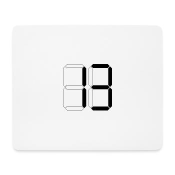 NUMBER 13 Thirteen Birthday Gift Digital - Mouse Pad (horizontal) - white - Front