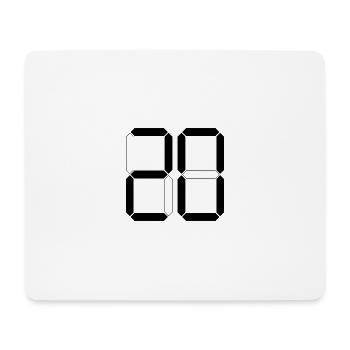 NUMÉRO 20 Vingt Cadeaux d’anniversaire numériques - Tapis de souris (format paysage) - blanc - Devant