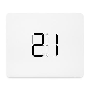NUMÉRO 21 Vingt-et-Un Dons Numérique - Tapis de souris (format paysage) - blanc - Devant