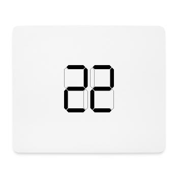 NUMÉRO 22 Vingt-deux Cadeaux Numériques - Tapis de souris (format paysage) - blanc - Devant