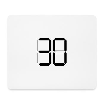 NUMMER 30 Dreißig Geburtstag Geschenk Digital - Mousepad (Querformat) - Weiß - Vorne