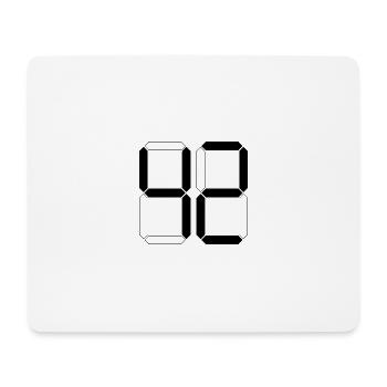 NUMMER 42 Zweiundvierzig Geschenk Digital - Mousepad (Querformat) - Weiß - Vorne