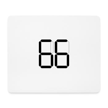 NUMMER 66 Sechsundsechzig Geschenk Digital - Mousepad (Querformat) - Weiß - Vorne