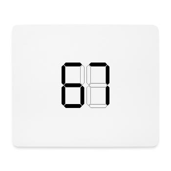 NUMMER 67 Sechs Sieben Meme Geschenk Digital - Mousepad (Querformat) - Weiß - Vorne