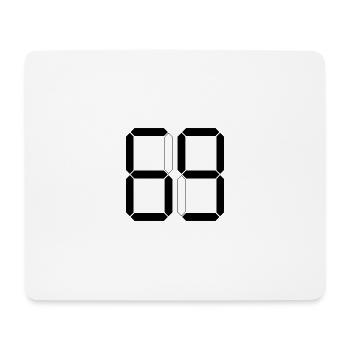 NUMBER 69 Sixty-Nine Gift Digital - Mouse Pad (horizontal) - white - Front