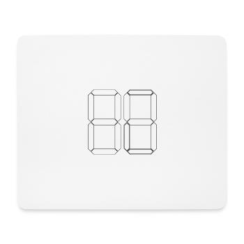 NUMMER 84 Vierundachtzig Geschenk Digital - Mousepad (Querformat) - Weiß - Vorne