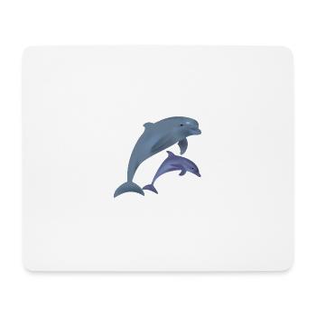 Dolphins - Mouse Pad (horizontal) - white - Front