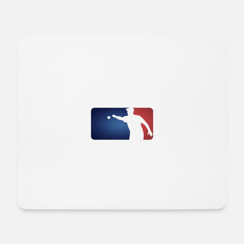 Petanque Boule Logo Pétanque Major League Style - Mousepad (Querformat) - Weiß
