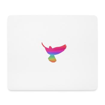 pigeons,deaf,birds,rainbows,colorful,graffiti, - Mouse Pad (horizontal) - white - Front