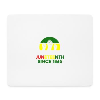 Freier since 1865 with Pan African Flag for Juneteen - Mouse Pad (horizontal) - white - Front