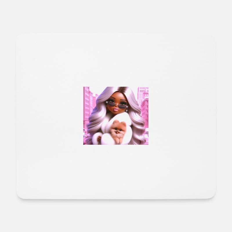 Lady - Mousepad (Querformat) - Weiß