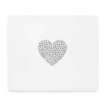 Un coeur de sports - Tapis de souris (format paysage) - blanc - Devant