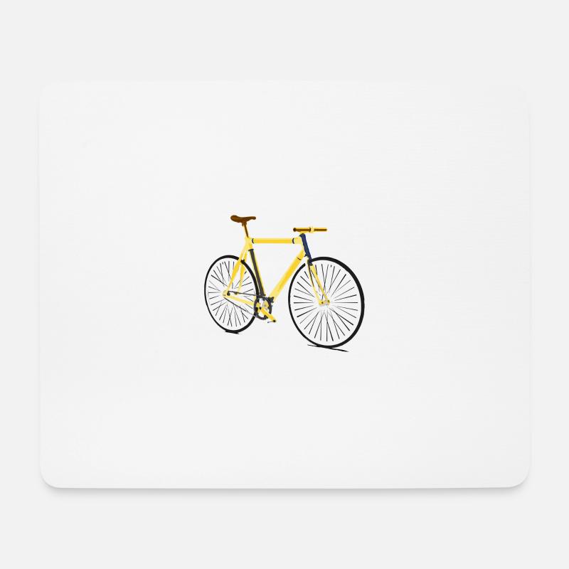 Rennrad Straße 1 - Mousepad (Querformat) - Weiß