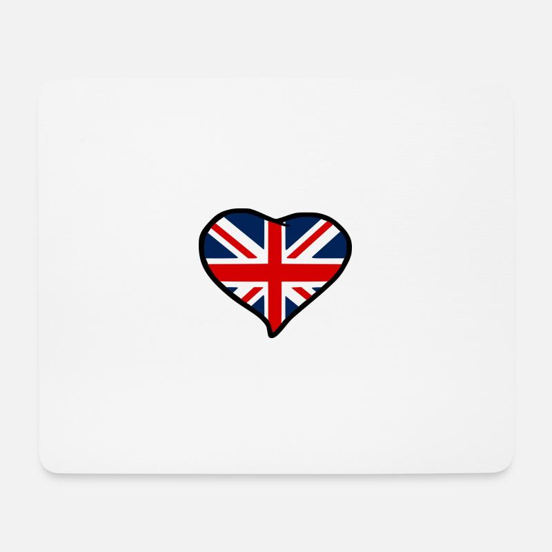 England Flagge - Mousepad (Querformat) - Weiß