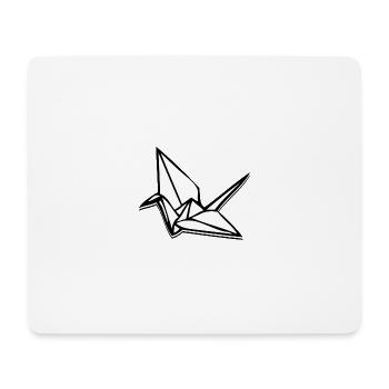 Origami crane - Mouse Pad (horizontal) - white - Front