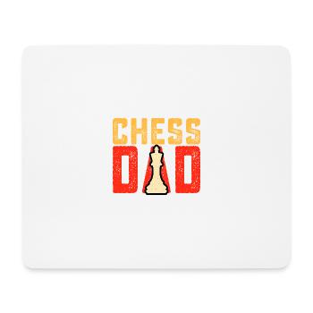Lustiges Zitat Schach Papa lustig Sprichwort - Mousepad (Querformat) - Weiß - Vorne