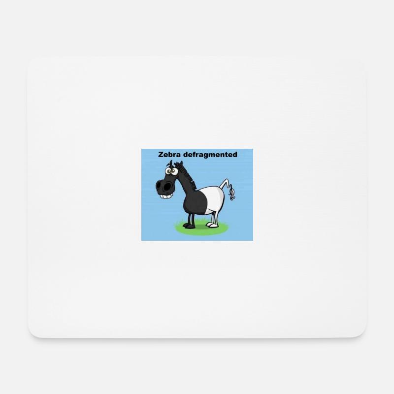 Zebra defragmented - Mousepad (Querformat) - Weiß