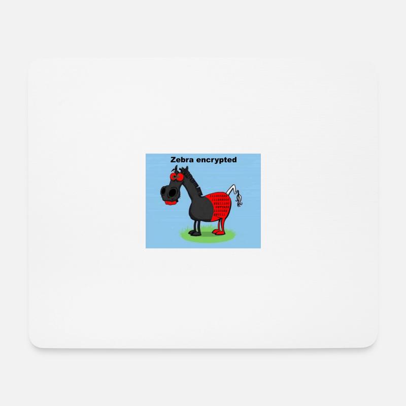 Zebra encrypted - Mousepad (Querformat) - Weiß