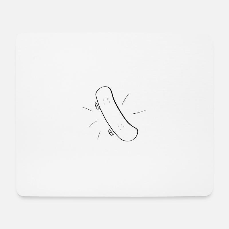 Skateboard Deck - Mousepad (Querformat) - Weiß