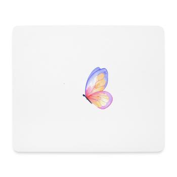 Schmetterling, bunt, Aquarell, Malerei - Mousepad (Querformat) - Weiß - Vorne