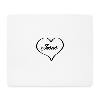 Jesus Herz - Christliche Designs - Bibel - Gott - Mousepad (Querformat) - Weiß - Vorne