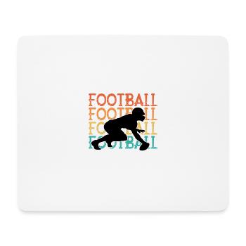 Retro Vintage Zitat Amerikaner Fußball -Fußballer - Mousepad (Querformat) - Weiß - Vorne