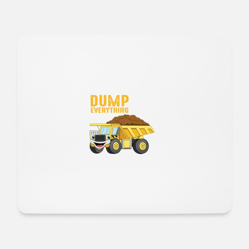 Bauwagen 4. Bday Boy 4 Vierjähriger - Mousepad (Querformat) - Weiß